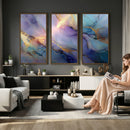 Colorful Abstract Canvas Wall Art Print, Vibrant Popup Color Art Print