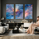 Colorful Abstract Canvas Wall Art Print, Vibrant Popup Color Art Print