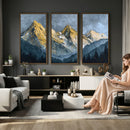 Abstract Mountain Wall Art Canvas Print Modern Landscape Painting Print