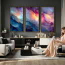 Colorful Abstract Canvas Wall Art Print, Vibrant Popup Color Art Print
