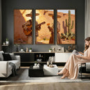 Mexican Couple Canvas Wall Art, Romantic Serenade Guitar Painting Print, Southwestern Desert Adobe Decor, Warm Golden Folk Art, Living Room Art by MyGreatCanvas | Canvas Wall Art Prints | Photo Prints & Wall Decor