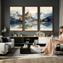 Lake Abstract Mountain Wall Art Canvas Print