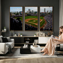 Chicago Cubs Baseball Team Print - Wrigley Field Stadium