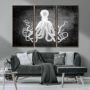 Black White Octopus Wall Art Canvas Print by MyGreatCanvas | Canvas Wall Art Prints | Photo Prints & Wall Decor