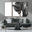 Black and White Grizzly 399 Bear Canvas Print Wall Art | by MyGreatCanvas | Canvas Wall Art Prints | Photo Prints & Wall Decor