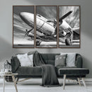 Vintage Airplane on Runway Canvas Print by MyGreatCanvas | Canvas Wall Art Prints | Photo Prints & Wall Decor