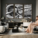 Vintage Antique Airplane Wall Art Canvas Print