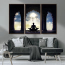 Women and Yoga Wall Art Canvas Print