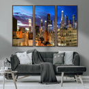 Los Angeles Night Wall Art Canvas Print