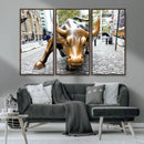 Charging Bull Wall Art Canvas Print