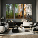 Four Seasons Wall Art Forest Canvas Print – Triptych