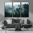 Misty Forest Wall Art – Serene Green Landscape Canvas Print, by MyGreatCanvas | Canvas Wall Art Prints | Photo Prints & Wall Decor