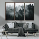 Foggy Forest Wall Art Canvas Print | 3 Panel Large Misty by MyGreatCanvas | Canvas Wall Art Prints | Photo Prints & Wall Decor
