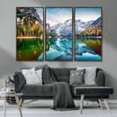 Spectacular autumn view of Braies Lake Wall Art Canvas Print by MyGreatCanvas | Canvas Wall Art Prints | Photo Prints & Wall Decor