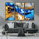 Blue Orange Marble Fluid Effect Canvas Wall Art Print by MyGreatCanvas | Canvas Wall Art Prints | Photo Prints & Wall Decor
