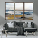 Abstract Landscape Wall Art Canvas | 3 Panel Modern Blue, by MyGreatCanvas | Canvas Wall Art Prints | Photo Prints & Wall Decor