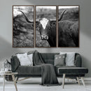 Western Home Wall Art Canvas Print, Framed Texas Longhorn by MyGreatCanvas | Canvas Wall Art Prints | Photo Prints & Wall Decor