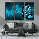 Music and Microphone Wall Art Canvas Print by MyGreatCanvas | Canvas Wall Art Prints | Photo Prints & Wall Decor