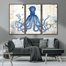 Octopus Canvas Wall Art | Coastal Marine Life Artwork for by MyGreatCanvas | Canvas Wall Art Prints | Photo Prints & Wall Decor
