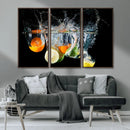 Kitchen Wall Art, Kitchen Fruits Art Canvas Print