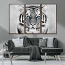 Black and White Tiger Wall Art Animal Canvas Print