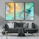 Green Marble Fluid Effect Wall Art Abstract Canvas Wall Art by MyGreatCanvas | Canvas Wall Art Prints | Photo Prints & Wall Decor