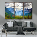 Yosemite Park Half Dome 3 Panel Canvas Print | Large Giclée by MyGreatCanvas | Canvas Wall Art Prints | Photo Prints & Wall Decor