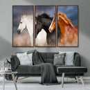 Animal Wall Art Three Horses Farmhouse Art Canvas, Framed by MyGreatCanvas | Canvas Wall Art Prints | Photo Prints & Wall Decor
