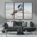 Prancing Horse Desert Large Wall Art Canvas Print – Majestic