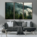 Misty Forest Wall Art Premium Canvas Print a Foggy and by MyGreatCanvas | Canvas Wall Art Prints | Photo Prints & Wall Decor