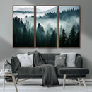 Captivating Misty Forest Wall Art Canvas, Premium Canvas