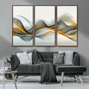 Abstract Wave Canvas Wall Art – Fluid Contemporary Elegance