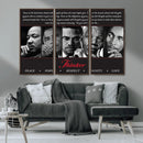 Thinker Quintet Canvas Wall Art – Martin, Obama, Malcolm X,