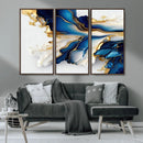 Gold Marble Art - Abstract Geode Gold And Blue Marble Shape
