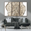 Abstract Wood Tree Ring Wall Art - Ready to Hang Minimalist