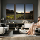 Oregon Ducks Football Team Print - Eugene Autzen Stadium