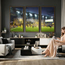 Columbus Crew Stadium Match Triple Canvas Wall Art - Dynamic