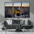 Dodger Stadium Sunset Game Triple Canvas Wall Art - Los
