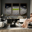 Beaver Stadium Night Game Triple Canvas Wall Art - Penn