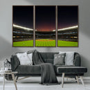 Yankee Stadium Night Game Triple Canvas, Yankee Stadium