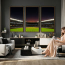 Yankee Stadium Night Game Triple Canvas, Yankee Stadium