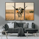 Texas Cow Wall Art Canvas Print for Farm House Wall Decor, by MyGreatCanvas | Canvas Wall Art Prints | Photo Prints & Wall Decor