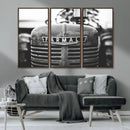 Vintage Farmall Tractor Wall Art Canvas Print, Rustic