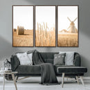 Vintage Farmhouse Triptych Wall Art – Giclée Canvas