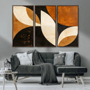 Geometric Abstract Wall Art Canvas Print, Mid Century Modern