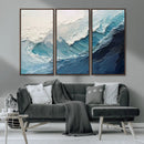 Ocean Wave Canvas Wall Art Print – Coastal Living Room Large