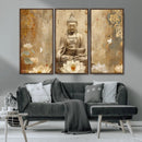 Buddha Wall Art Canvas Print, Buddha Meditation Room Decor,