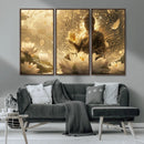 Golden Buddha Wall Art | Yoga Room Decor and Meditation Room by MyGreatCanvas | Canvas Wall Art Prints | Photo Prints & Wall Decor