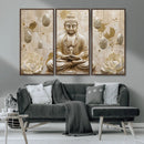 Serene Buddha Wall Art | Yoga Room Decor and Meditation Wall