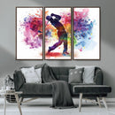 Colorful Golfer Swing Wall Art Canvas Print - Ready to Hang, by MyGreatCanvas | Canvas Wall Art Prints | Photo Prints & Wall Decor